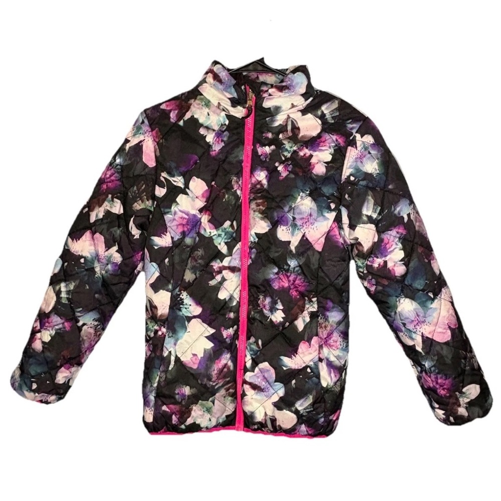 Gerry Girls Puffer Coat Multi-Color Floral Size Large 14-16